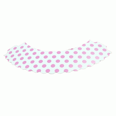 Ogradica bele sa roze tačkama set/12
